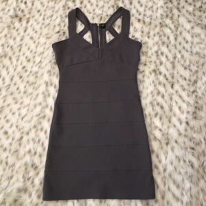 Gray club dress with back straps